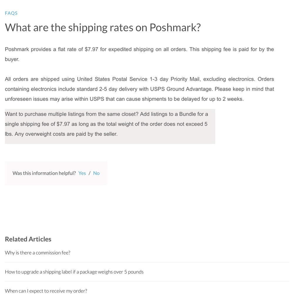 $7.45 to $7.67 to $7.97 NEW SHIPPING RATES